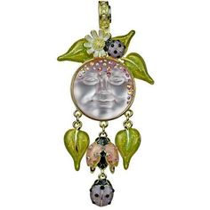 The sparkling ladybugs are attracted to the light of the pale pink twinkling moon on the Lovely Ladybug Goddess Seaview Moon Magnetic Enhancer. The Ladybugs are hand enameled and stoned in shades of lavender and pink and they use the stone encrusted green leaves to reach the moon.This is the perfect accessory to anticipate and welcome spring! Plated Goldtone/25mm Pixie Pink Seaview Moon. Measures approximately 1 1/2" wide x 3" long. This is new Kirks Folly. I am an authorized Kirks Folly reseller. All Kirks Folly pieces are from my stock purchased by me directly from Kirks Folly. My house is smoke free.  All purchases are mailed first class with USPS tracking. I will combine items for mailing. Please email any questions.Check out my other items. To add me to your favorites list! Life is sh Whimsical Moon-shaped Gold Jewelry, Whimsical Gold Moon Jewelry, Kirks Folly Jewelry, Glow Stars, Magnetic Necklace, Kirks Folly, Welcome Spring, Fantasy Jewelry, Jewelry Inspo