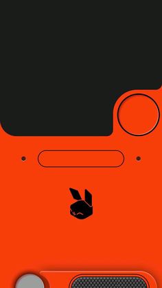 an orange nintendo wii game console with the logo on it's back cover and side panel