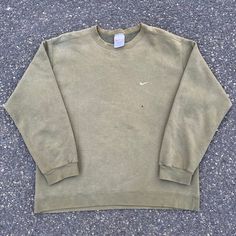 Vintage Nike Pistachio Green 90s Nike Crewneck Sweatshirt. Measures 26x30. Please Check Measurements Before Purchasing. I Do My Best To Show Any Flaws In Pictures. Quick Shipping! Bundles Encouraged! @Ants_haul On Instagram. Nike Vintage Crewnecks, Sporty Khaki Crew Neck Sweatshirt, 90s Green Crew Neck Sweater, 90s Style Green Crew Neck Sweater, Vintage Green Long Sleeve Sweatshirt, Vintage Khaki Tops For Winter, Green Oversized Vintage Top, Oversized Vintage Green Tops, Oversized Green Vintage Top