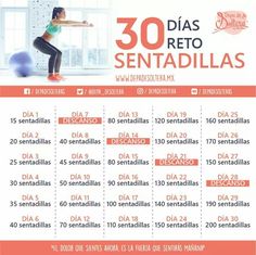 a poster with the words 30 dias reto sentatias written in spanish