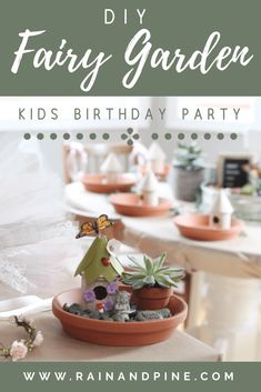 an image of a birthday party with plants and rocks