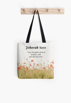 Soft polyester canvas shopping bag with edge-to-edge print on both sides. Fully lined for extra strength. Three sizes to choose from. 2021 Year Text for Jehovah's Witness. Get yours copy today! Isaiah 30 15, Isaiah 30, Jehovah Witness, Jehovah's Witnesses, Canvas Shopping Bag, Print Tote, Printed Tote Bags, All Over Print, Bag Sale