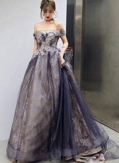 Off Shoulder Party Dress, Purple Tulle, Long Formal Gowns, Color Rush, Formal Gown, Formal Evening Dresses, Prom Party Dresses, Formal Gowns