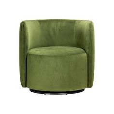 a green chair on a white background