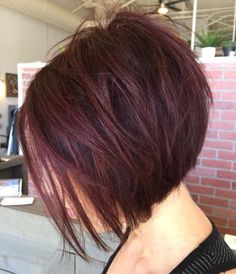 50 Hottest Stacked Haircuts to Try in 2023 Burgundy Hair, Short Bob Hairstyles, Hairstyles Haircuts, Bobs Haircuts