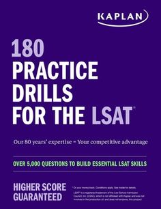 the cover of kaplan's practice drills for the lsat