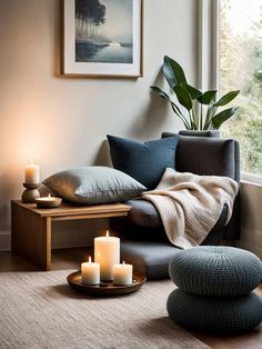 15  Meditation Corner Ideas For Bedrooms & Small Spaces Zen Corner Ideas, Small Meditation Corner, Meditation Corner Ideas, Nook Decor Ideas, Meditation Nook, Ideas For Bedrooms, Nook Decor