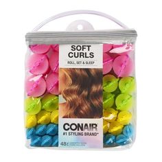 Conair has everything you need for beautiful hair. These soft foam rollers are gentle on your hair and comfortable to sleep on. Set a mix of the 48 rollers in your hair to create gorgeous tight, defined curls (using the smaller rollers) and body. Size: 1 EA. Foam Rollers Short Hair, Foam Hair Rollers Tutorial, Hair Foam Rollers, Foam Roller Hair Overnight Curls, Sponge Curlers, Plastic Hair Rollers, Sponge Hair Rollers, 2nd Day Hair