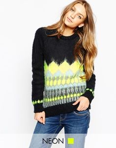 Superdry Ombre Brushed Fairisle Knit Latest Tops For Women, Intarsia Patterns, Fashion Top Outfits, Long Sleeve Jumper, Oversized Knitted Sweaters, Pullover Sweater Women, Winter Outfits Women, Casual Sweaters, Sweaters Oversized