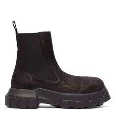 Rick Owens Exaggerated-Sole Leather Chelsea Boots Leather Chelsea Boots, Carrie Bradshaw, Who What Wear, Casual Outfits, Loafers