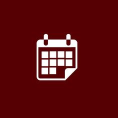 a white calendar icon on a red background