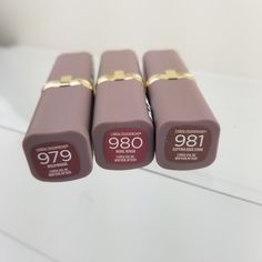 New Lot Of 3 Loreal Colour Riche Lipstick #979 Mauve, #980 Rouge, And #981 Cork. Shades: #981cutting Edge Cork, #980 Rebel Rouge, #979 Bold Mauve Loreal Lipstick Swatches, Mauve Lipstick Makeup, Natural Lipstick Shades, Loreal Color Riche Lipstick, Loreal Lipstick, Mauve Lipstick, Best Lipstick Color, Best Lipsticks, Fun Foods