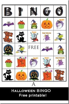 a printable halloween game with pumpkins and bats