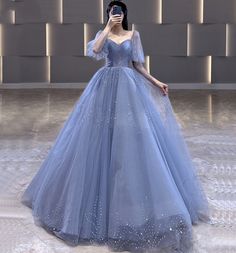 Tulle Formal Dress, Prom Dress Blue, Formal Dresses Graduation, Graduation Dresses, Blue Tulle, Stylish Party, Custom Size Dresses, Long A, Blue V