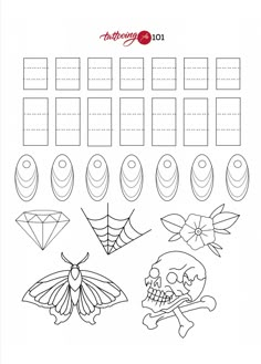 the worksheet for learning numbers to 10 with pictures and symbols on it's page