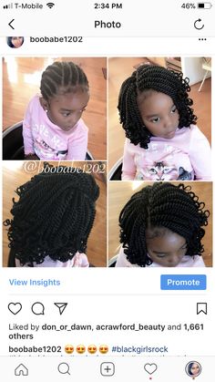 Toddler Crochet Hairstyles, Crochet Braid Styles For Kids, Crochet Hairstyles For Black Kids, Kids Crochet Hairstyles, Crochet Braids For Kids, Crochet Ponytail, Crochet Braid Pattern, Classy Crochet, Cabello Afro Natural