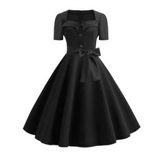 Neuheiten 2025 | A Linie 50er Rockabilly Kleid Knielang mit Ärmel in Schwarz | Damenmode Damenbekleidung Günstig Online Kaufen » Aktuelle Mode Trends für Damen » Damenmode Kollektion 2025 » Festliche Mode für Damen » Fashion Shop für Damen