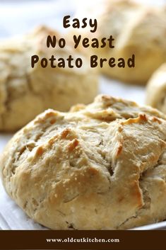 easy no yeast potato bread Potato Bread Gluten Free, Quick Homemade Bread, Yeast Free Bread, Bagels Easy, Weekend Therapy, Bread Oil, Yeast Free Breads, Homemade Bread Recipe, Beautiful Baking