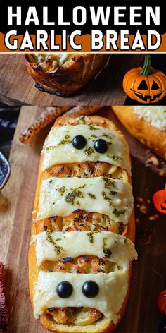 this halloween garlic bread is so good and easy to make