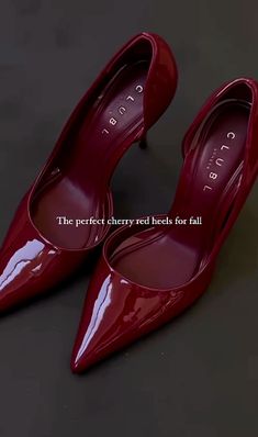 Cherry Shoes, Elegant Shoes Heels, Pretty Heels, Fancy Heels, Club L London, Pretty Shoes Sneakers, Cute Shoes Heels, Kawaii Shoes