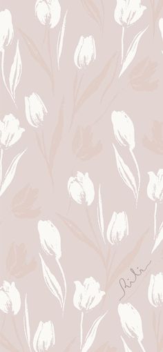 a white flower pattern on a pink background