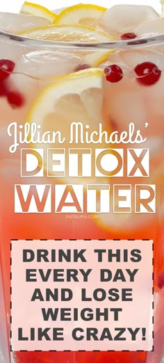 Cleansing Detox Water Recipe To Lose Weight Fast (3 ingredients) Detox Cleanse Water, Detox Water Recipe, Healthy Detox Cleanse, Natural Diuretic, Lemon Diet, Fast Life, Detox Water Recipes, Jillian Michaels