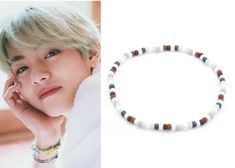 Beaded stretch bracelet/ V Kim Taehyung BTS inspired bracelet/ Bransoletka z koralików inspirowana V z BTS elastyczna Kim Taehyung Bracelet, Taehyung Bracelet, V From Bts, V Kim Taehyung, Kim Taehyung Bts, Bracelet Inspired, Daisy Bracelet, Toho Beads, Handmade Jewelry Tutorials