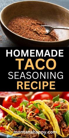 homemade taco seasoning recipe with text overlay