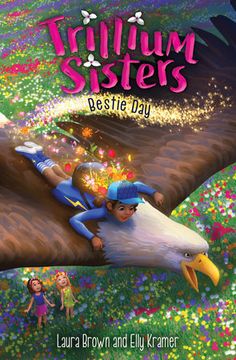 an illustrated book cover for the children's book, autumn sisters bestie day