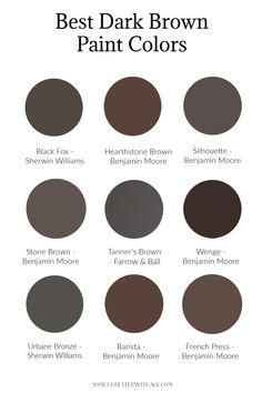 the best dark brown paint colors