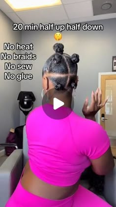 Styles With Ponytails, Half Up Hair Down Braid, Easy Quick Half Up Half Down Hairstyles, Natural Hair Styles For Water Park, Short Hair Ponytail Black Women, Waterwave Hairstyle Ponytail, Half Up Half Down With Crochet Hair, Half Up Half Down 90s Hairstyles, Easy Mother’s Day Hairstyles