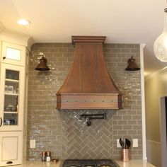 Custom copper range hood Hammered Copper Range Hood, Copper Kitchen Hood, Metal Range Hood, Copper Hood, Copper Range, Copper Range Hood, Kitchen Exhaust, Custom Range Hood, Kitchen Hood