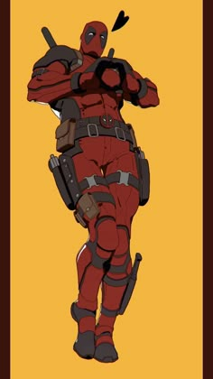 a drawing of deadpool is shown in this image