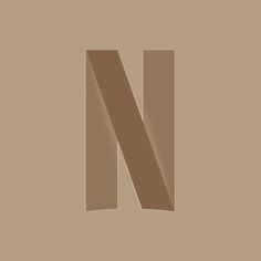 the letter n is made up of brown paper