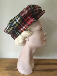 "Plenty of room in this big old Tam for dread locks, or just stylish for anyone to wear. These extra large Tams where fashionable in the 1970s Fabric feels like a cotton and poly or cotton and wool mix. Lined with a satiny grosgrain Has a faux leather headband that shows some wear Brim snaps to hat, can be worn snaped or not for more height Has a button on the top This Tam has seen some wear, but has plenty of life left in it! No rips, stains , tears or off smells Marked: Fashion Club Deluxe x- 1970s Fabric, Blacksburg Va, Dread Locks, Leather Headband, Leather Headbands, Classic Jeans, The 1970s, Fun Things To Do, Extra Large