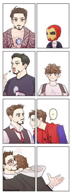 some comics are being used to describe what people think about the same person and how they look