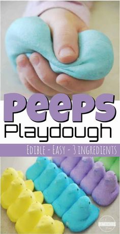 peeps playdough is an easy and fun activity for toddlers to make