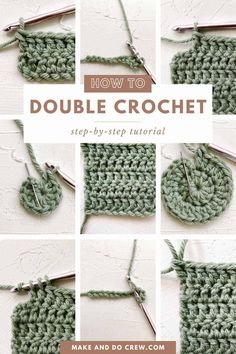 how to crochet the double crochet step by step