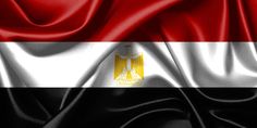 the flag of egypt is waving in the wind and it looks like silk or satin