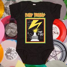 Coolest PUNK Band influenced baby Onesies. Your favorite band shirt with a touch of childish humor. Size 6M 12M 24M Width, in 8.67 10 12.01 Length, in 12.49 13.51 15.52 Sleeve length, in 2.76 3 3.51 A creeper with softness that is perfect for an infant's sensitive, smooth skin. Durable print will survive the very first adventures of little explorer. .: 100% Flexible cotton (fibre content may vary for different colors) .: Light (5.0 oz/yd² (170 g/m .: Tear away label Band Shirt, Punk Bands, Band Shirts, Gender Neutral Baby, Smooth Skin, Baby Bodysuit, Onesies, Baby Onesies, Sleeve Length