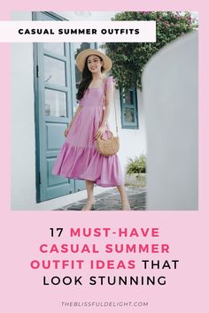 This post contains so many different casual summer outfit ideas. It contains casual summer daily outfit ideas, casual summer date outfit ideas, summer work casual outfit ideas, and so much more! Outfit Ideas Summer Work Casual, Daily Outfit Ideas Casual Summer, Casual Summer Date Outfit, Daily Outfit Ideas Casual, Summer Daily Outfit, Work Casual Outfit, Summer Work Casual