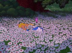 Alice In Wonderland 1951, Animation Screencaps, Alice In Wonderland, Disney, Flowers, Animals