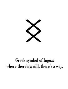 the greek symbol of lingza where there's a will, there's a way