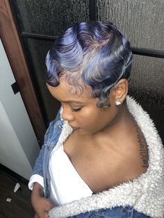 Finger Wave Hair, Bracelet Tattoo, Short Hair Black, Cute Short Haircuts, Short Hair Pixie Cuts, Finger Waves