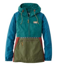 Our classic wind-and water-resistant layer, designed to keep the light rain out and the outdoor fun going. Slightly Fitted. Center back length: Petite 26. 75", Regular 27. 75", Plus 29. 5". Falls at hip. Best with lightweight layer. Wind- and water-resistant supplex nylon fabric. Machine wash and dry. Elastic cuffs. Kangaroo pockets. Features heritage-inspired details like Bean Boot lace-inspired zipper and Katahdin logo. Adjustable drawcord at hem. Stows away in its own pocket. Roomy, adjustabl Camping Outfits For Women, Windbreaker Jacket Women, Women's Windbreaker, Summer Hiking Outfit, Light Rain, Camping Outfits, Hiking Outfit, Nylon Fabric