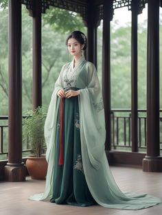 traditional Chinese attire. Perfect for cultural events and photoshoots. Celebrate Chinese heritage with these timeless fashions. Old Chinese Clothes, Green Chinese Dress, Green Hanfu, Chinese Drawings, Chinese Clothes, Chinese Illustration