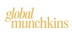 the words global munchkinss are written in gold letters on a white background