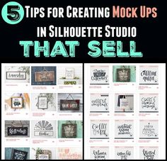 the top 5 tips for creating mocks in silhouette studio that sell