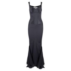 This Just Cavalli Long Mermaid Dress features an ultra-flattering fitted silhouette and shimmering sequin detail. Crafted with a mix of cotton and silk, this sleeveless dress features a unique silk panel flowing at the hem and a buckle strap on the back for a touch of modern elegance. With a hook closure in the front, this piece is perfect for special occasions. Remarks: The composition tag is cut off. Long Mermaid Dress, Roberto Cavalli Dress, Pucci Vintage, Mermaid Evening Dress, Long Sleeve Shift Dress, Mermaid Evening Dresses, Just Cavalli, Runway Collection, Spice Girls