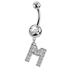 PRICES MAY VARY. 💎 COMFORTABLE SIZE -- Initial Belly Button Ring has a Length of 10mm with Thickness of 14G(1.6mm) which is ideal for Belly Piercing. 💎 316L SURGICAL STEEL -- Initial Dangle Belly Button Ring is made of 316L Surgical Stainless Steel with AAA+ CZ Crystals with a Cute Silver Initial Letter in all Letters. 💎 ANTI-ALLERGIC -- Belly Button Bar is suitable for Belly Button Piercing and is Hypoallergenic ie Nickel Free & Lead Free which makes our Dangle Belly Ring Ideal for Sensitive Ring Initial, Initial S, Button Piercing, Initial M, Dangle Belly Rings, Button Rings, Body Jewelry Piercing, Belly Button Ring, Belly Piercing